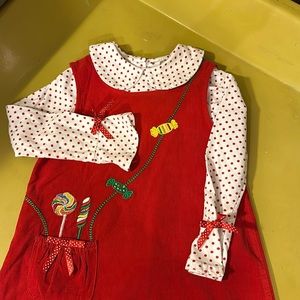 Red Holiday Timeless Two Piece Dress Size 6x - like new condition.